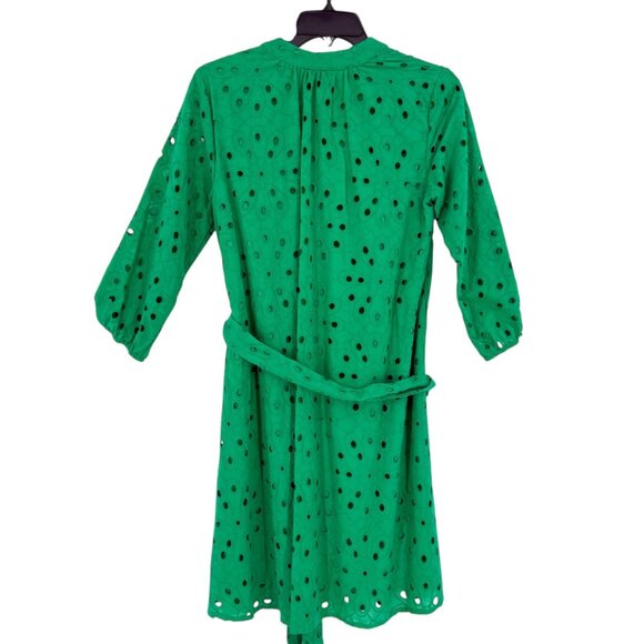R.N Studio By Ronni Women's Pullover Lined Green Eyelet Dress Size XS NWT $89.00 - Picture 3 of 13